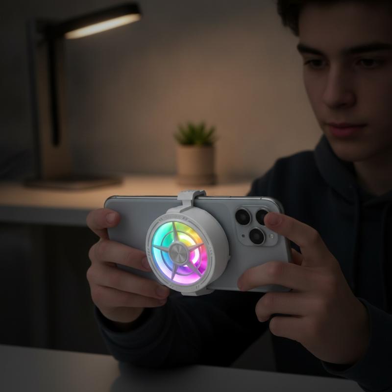 Photography Lighting Game - 클립형 휴대폰 쿨러 팬 저소음 RGB