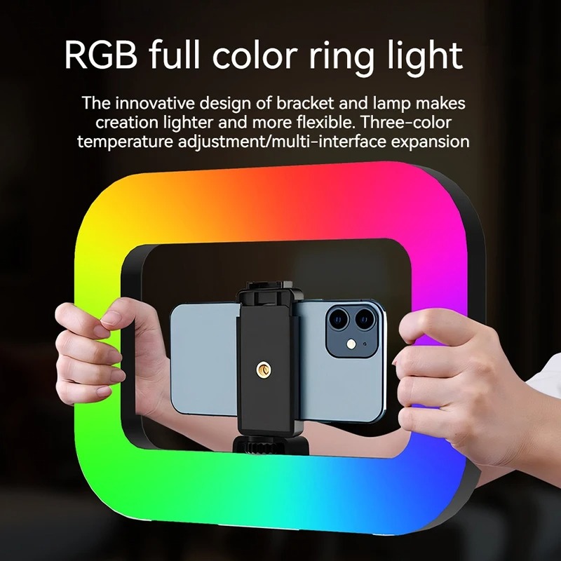RGB 휴대용 링 라이트, 스마트폰용, 라이브 방송용, - Photography Lighting Handheld 리뷰 및 가격