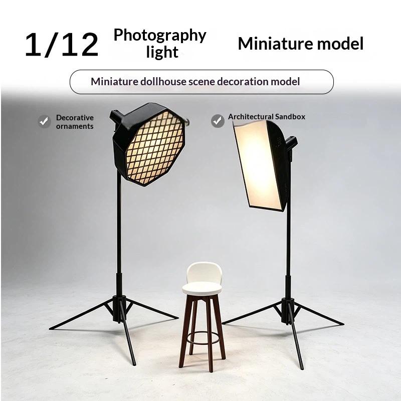 1/12 스케일 미니어처 사진 스튜디오 액세서리 세트  - Photography Lighting Meter 리뷰 및 가격