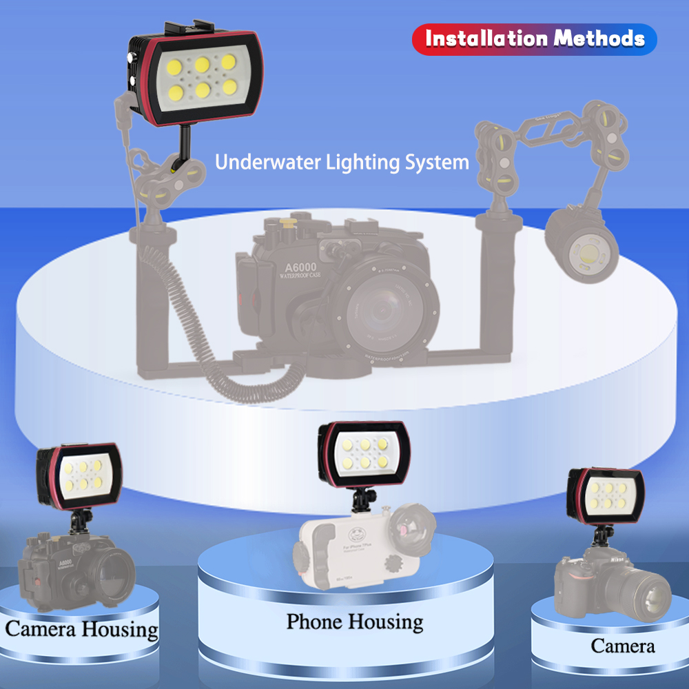 Seafrogs 40 미터 방수 LED 조명 6000  - Photography Lighting Brands 리뷰 및 가격