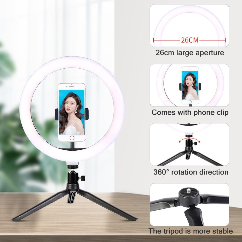 26cm 10 인치 Led 링 Selfie 빛 디 밍이 - Photography Lighting Game 리뷰 및 가격