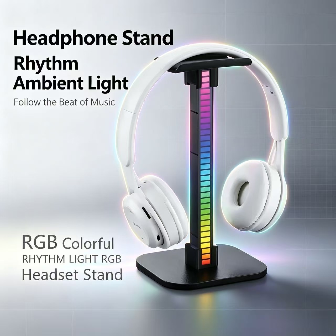 USB 게이밍 헤드폰 스탠드 RGB 리듬 라이트 탈착식 - Photography Lighting Game 리뷰 및 가격
